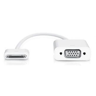 VGA adapter to connect television to iPad