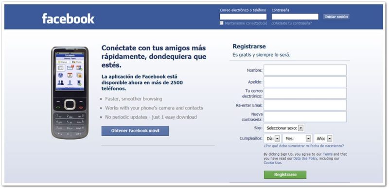 facebook espanhol