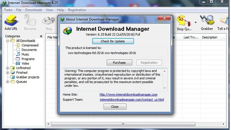 Gestor de descargas Internet Download Manager
