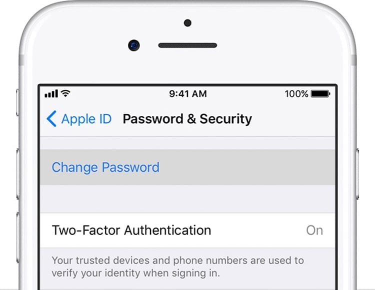Turn on two-step verification in Apple ID
