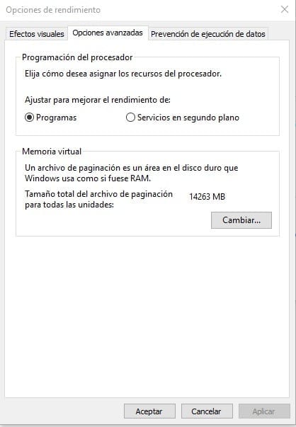 Windows 10 分页文件