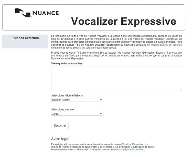 Nunance Vocalizer Expressive