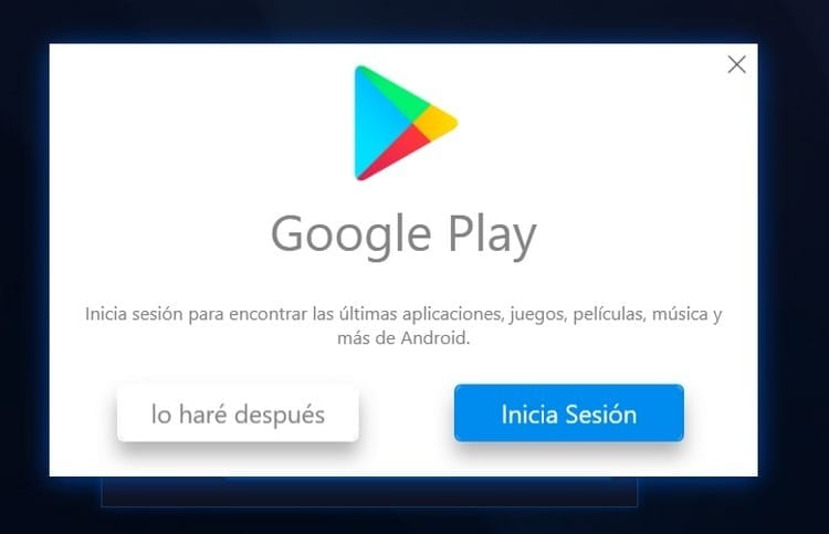 Sign in to Google Play BlueStacks
