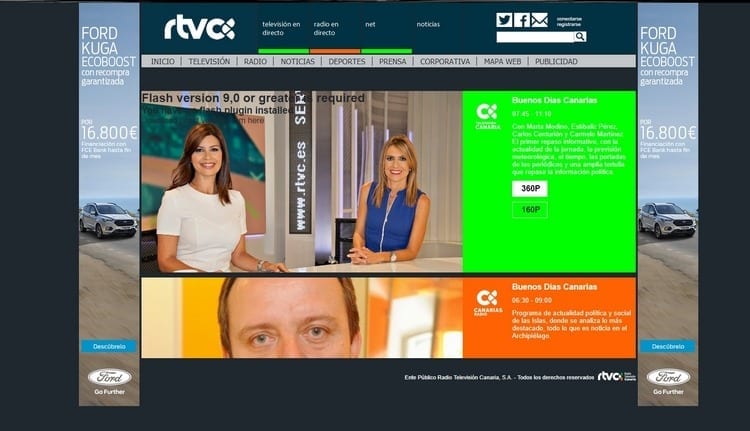 Página oficial de R-TVC Televisión por Internet
