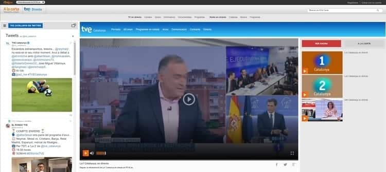 Página oficial de TVE Cataluña por Internet