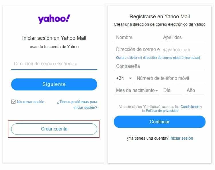 Como crear una cuenta de YMail