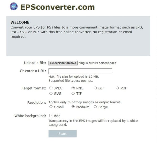 Convertir archivo EPS
