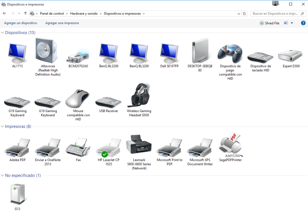Cómo configurar los dispositivos e impresoras en Windows 10