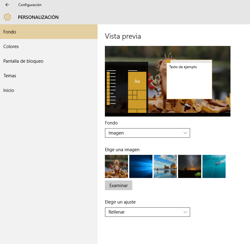 Cómo cambiar el fondo en Windows 10
